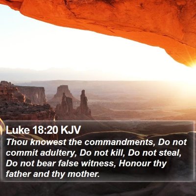 Luke 18:20 KJV Bible Verse Image