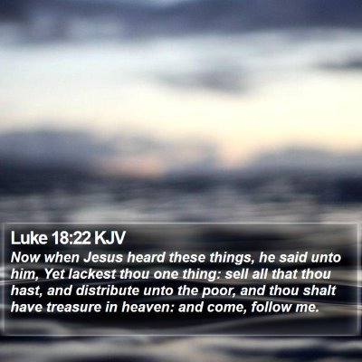 Luke 18:22 KJV Bible Verse Image