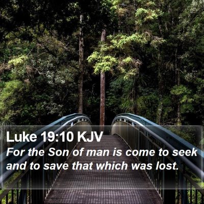 Luke 19:10 KJV Bible Verse Image