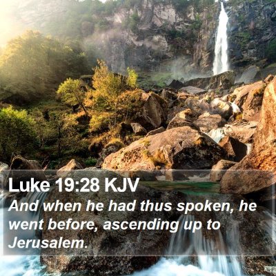 Luke 19:28 KJV Bible Verse Image