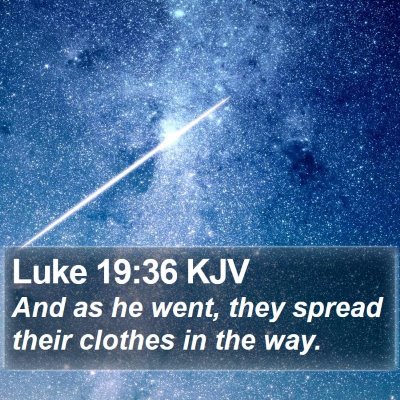 Luke 19:36 KJV Bible Verse Image