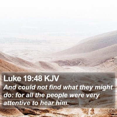 Luke 19:48 KJV Bible Verse Image