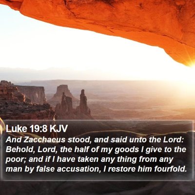 Luke 19:8 KJV Bible Verse Image