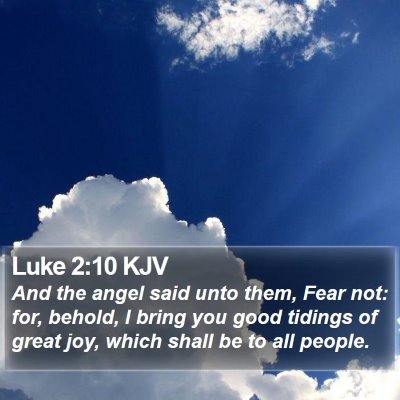 Luke 2:10 KJV Bible Verse Image