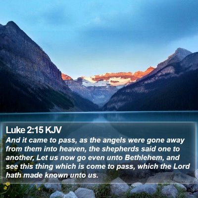 Luke 2:15 KJV Bible Verse Image