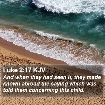 Luke 2:17 KJV Bible Verse Image