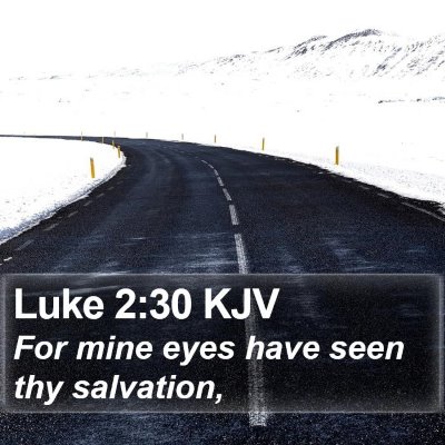 Luke 2:30 KJV Bible Verse Image