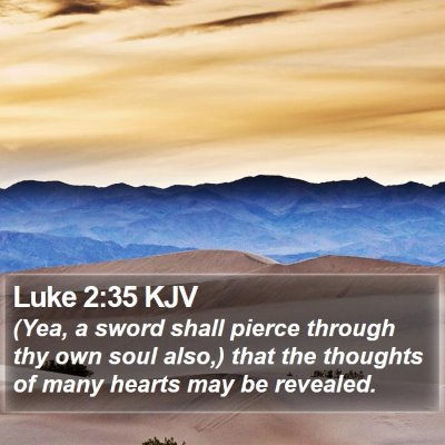 Luke 2:35 KJV Bible Verse Image
