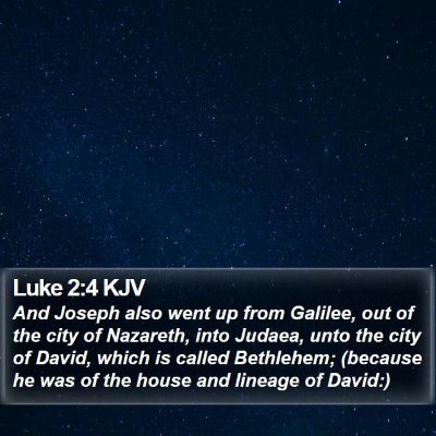 Luke 2:4 KJV Bible Verse Image