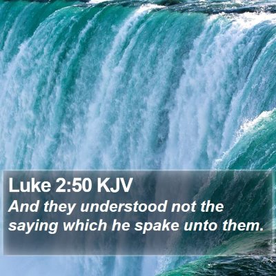 Luke 2:50 KJV Bible Verse Image