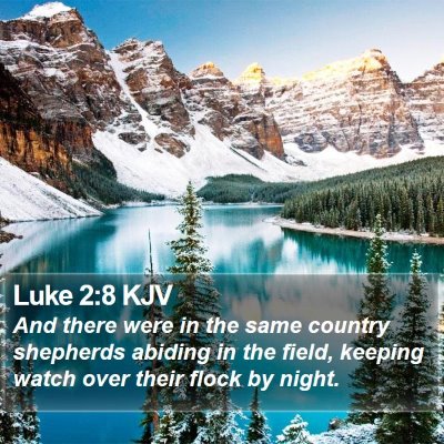 Luke 2:8 KJV Bible Verse Image