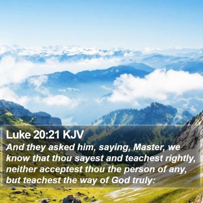 Luke 20:21 KJV Bible Verse Image