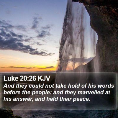 Luke 20:26 KJV Bible Verse Image
