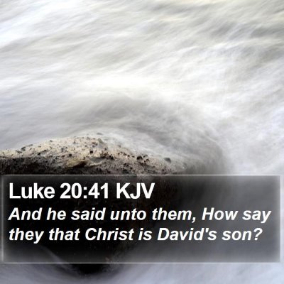 Luke 20:41 KJV Bible Verse Image