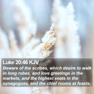 Luke 20:46 KJV Bible Verse Image
