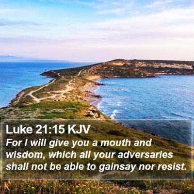 Luke 21:15 KJV Bible Verse Image