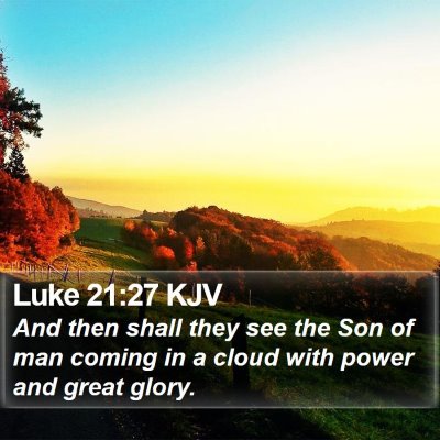 Luke 21:27 KJV Bible Verse Image
