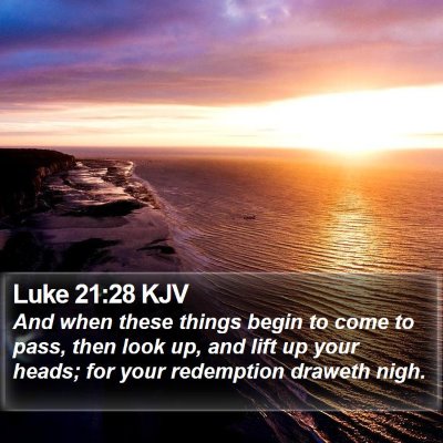 Luke 21:28 KJV Bible Verse Image