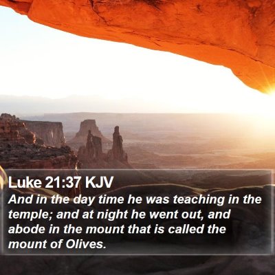 Luke 21:37 KJV Bible Verse Image