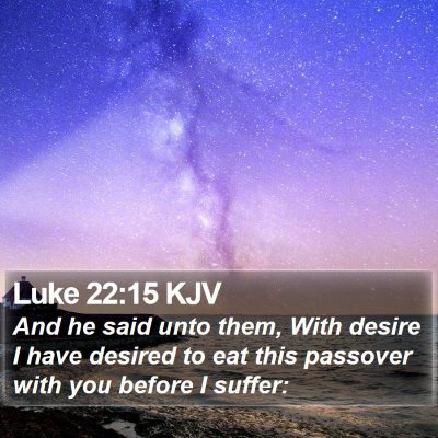 Luke 22:15 KJV Bible Verse Image