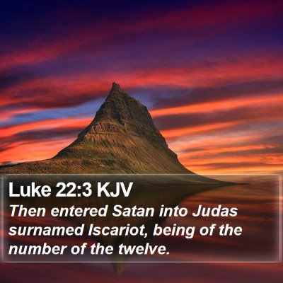Luke 22:3 KJV Bible Verse Image