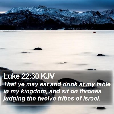 Luke 22:30 KJV Bible Verse Image