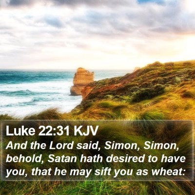 Luke 22:31 KJV Bible Verse Image