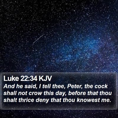 Luke 22:34 KJV Bible Verse Image