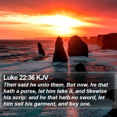 Luke 22:36 KJV Bible Verse Image