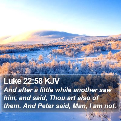 Luke 22:58 KJV Bible Verse Image