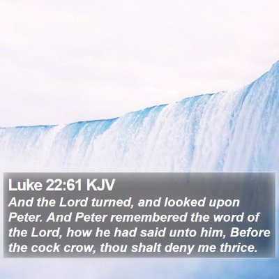 Luke 22:61 KJV Bible Verse Image