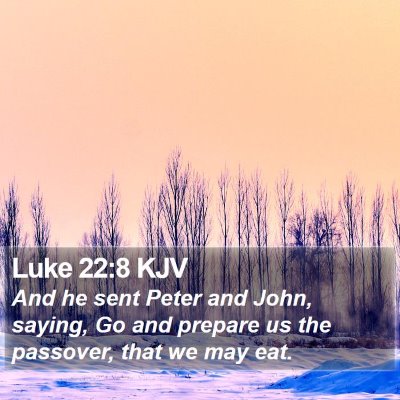 Luke 22:8 KJV Bible Verse Image