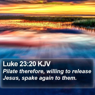 Luke 23:20 KJV Bible Verse Image