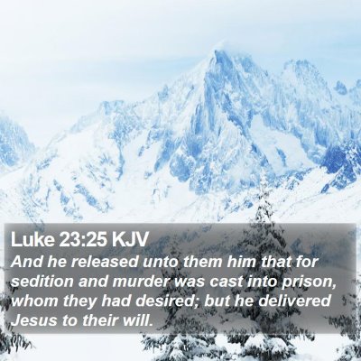 Luke 23:25 KJV Bible Verse Image