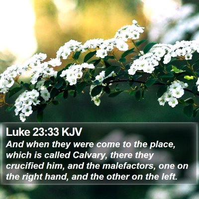 Luke 23:33 KJV Bible Verse Image