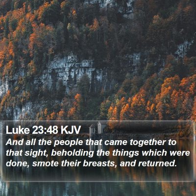 Luke 23:48 KJV Bible Verse Image