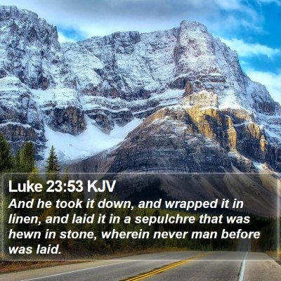 Luke 23:53 KJV Bible Verse Image