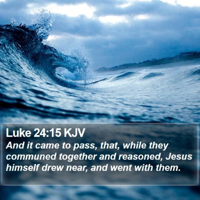 Luke 24:15 KJV Bible Verse Image