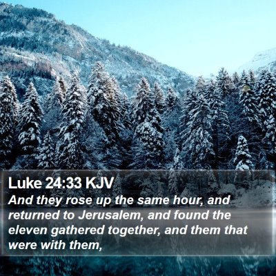 Luke 24:33 KJV Bible Verse Image