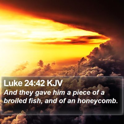 Luke 24:42 KJV Bible Verse Image