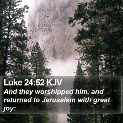 Luke 24:52 KJV Bible Verse Image