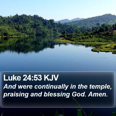 Luke 24:53 KJV Bible Verse Image