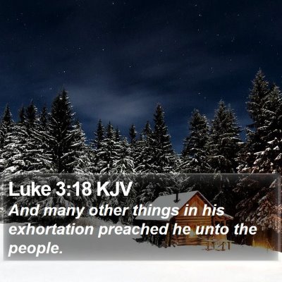 Luke 3:18 KJV Bible Verse Image