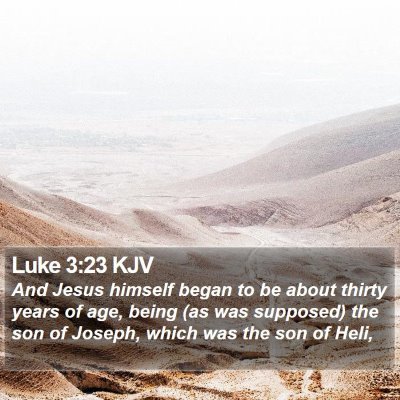 Luke 3:23 KJV Bible Verse Image