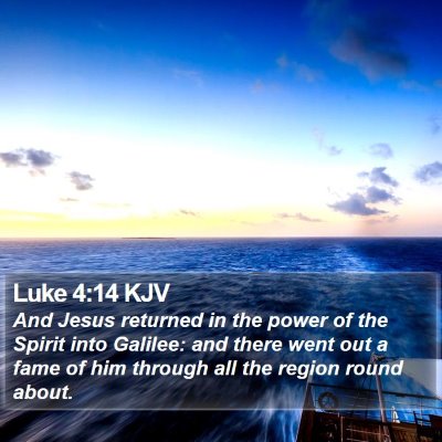 Luke 4:14 KJV Bible Verse Image