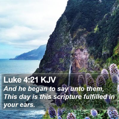 Luke 4:21 KJV Bible Verse Image