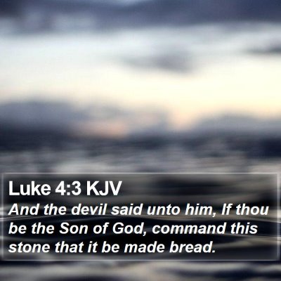 Luke 4:3 KJV Bible Verse Image