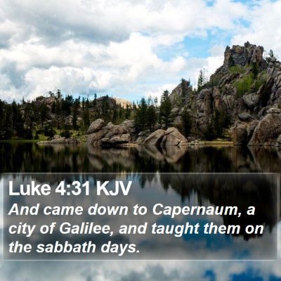 Luke 4:31 KJV Bible Verse Image