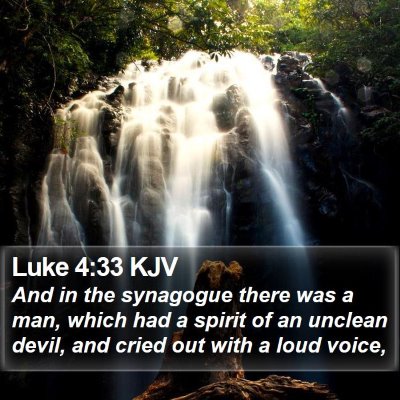 Luke 4:33 KJV Bible Verse Image