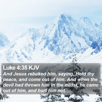 Luke 4:35 KJV Bible Verse Image